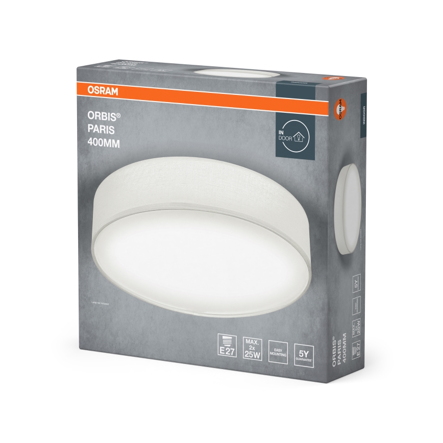 Osram - Plafonnier ORBIS PARIS 2xE27/25W/230V Ø 40 cm blanc