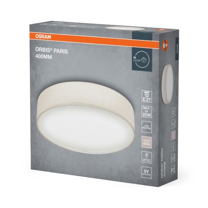Osram - Plafonnier ORBIS PARIS 2xE27/25W/230V Ø 40 cm crème