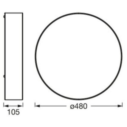 Osram - Plafonnier ORBIS PARIS 3xE27/15W/230V Ø 48 cm marron