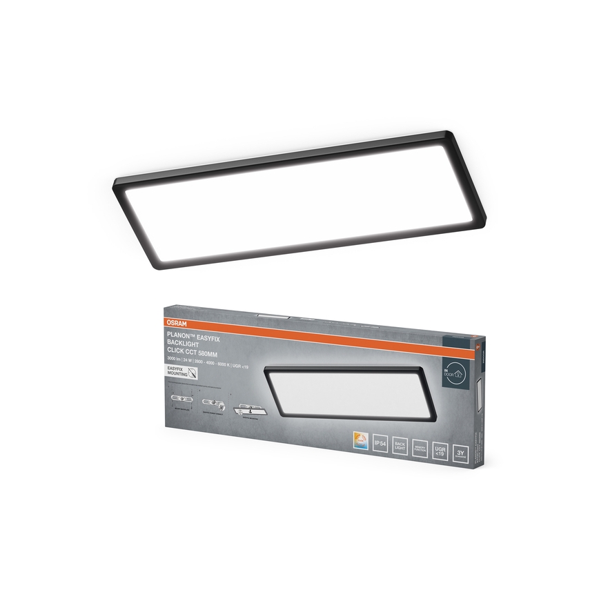 Osram - LED Plafonnier PLANON EASYFIX LED/24W/230V 2800/4000/6000K IP54 noir