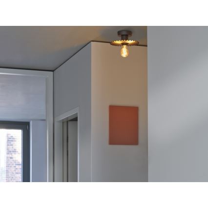 Osram - Plafonnier PLISSEE 1xE27/15W/230V Ø 20 cm anthracite