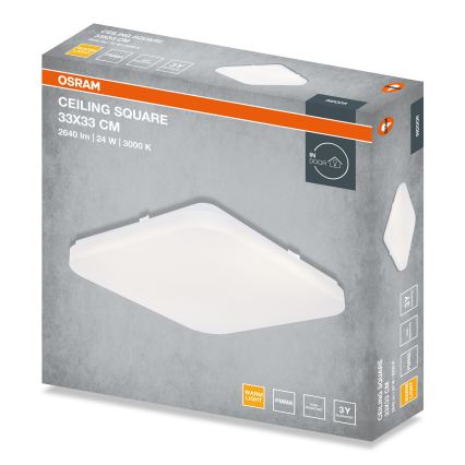 Osram - Plafonnier SQUARE LED, 24 W, 230 V, 33 x 33 cm