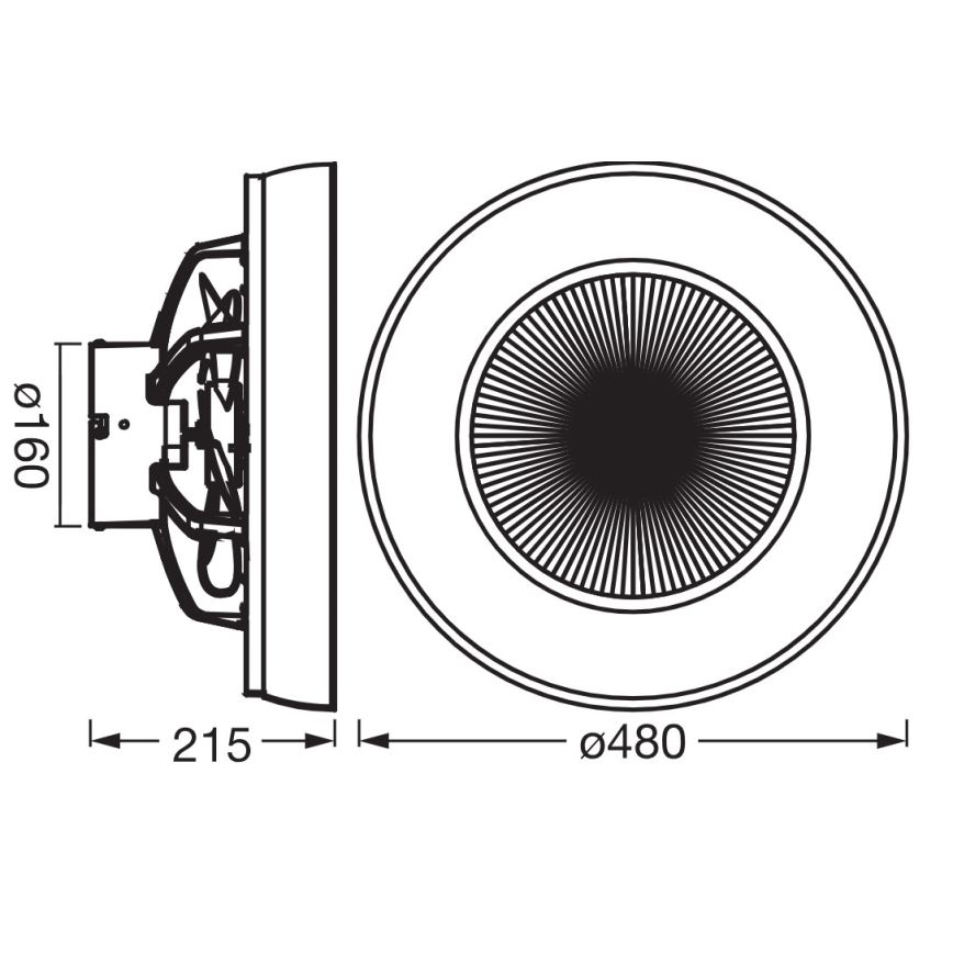 Osram - Plafonnier LED dimmable avec ventilateur de plafond LED/49W/230V 2700-6500K blanc/doré + télécommande