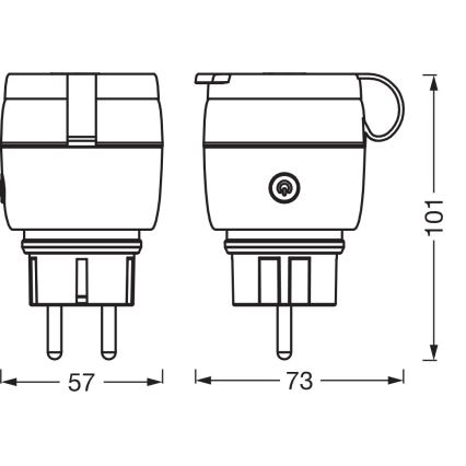 Osram - Prise extérieure intelligente SMART+ SCHUKO 3680W/230V/16A IP44