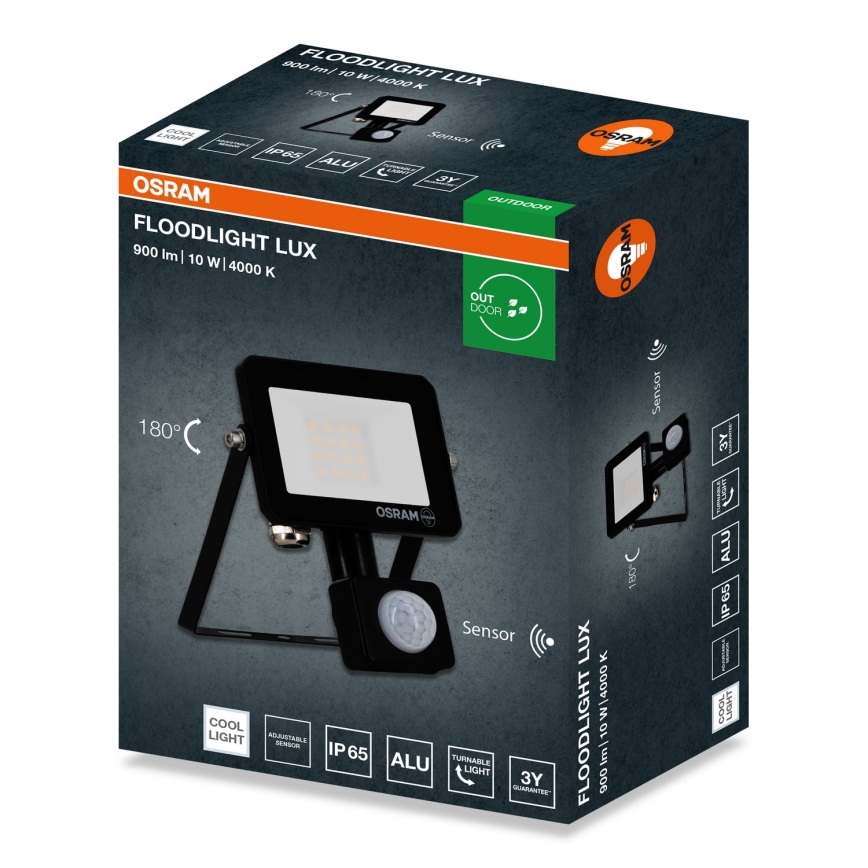 Osram - Projecteur LED avec détecteur de mouvement FLOODLIGHT LED/10W/230V 4000K IP65