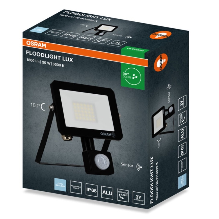 Osram - Projecteur LED avec détecteur FLOODLIGHT LED/20W/230V 6500K IP65