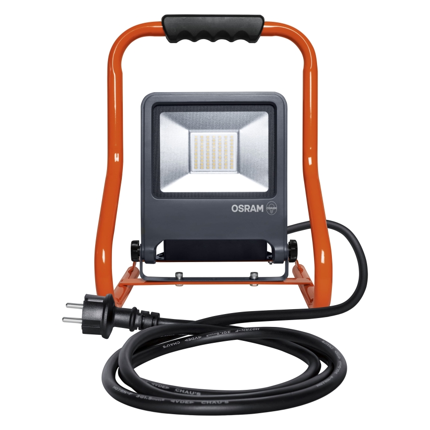 Osram - Projecteur LED avec support et prises R-STAND LED/50W/230V 4000K IP44 orange/antracite