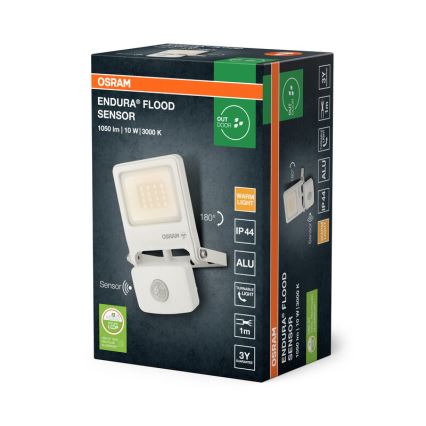 Osram - Projecteur LED ENDURA avec détecteur, 10W/230V, 3000K, IP44
