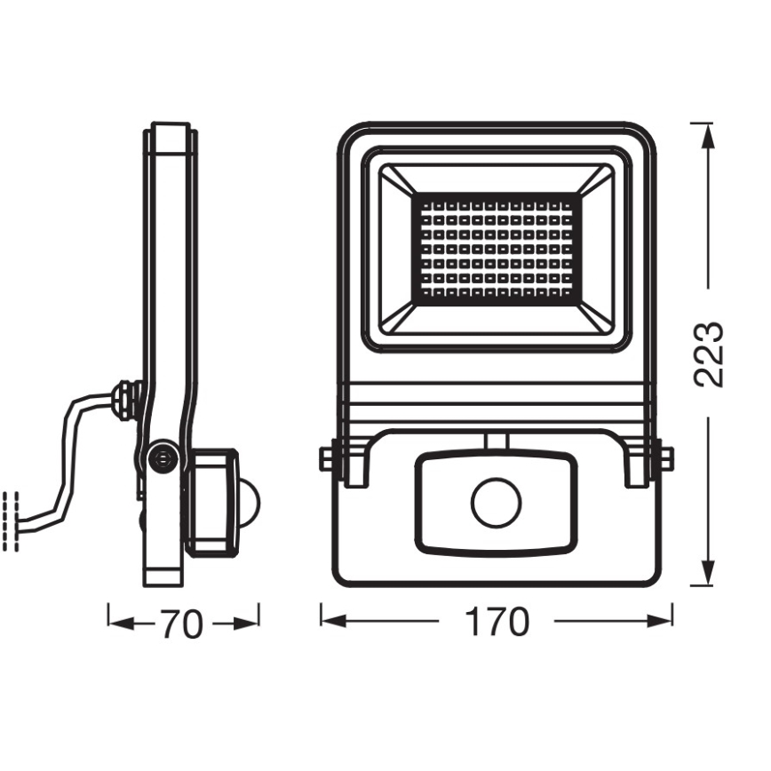 Osram - Projecteur LED ENDURA avec détecteur, 50 W, 230 V, 3000 K, IP44
