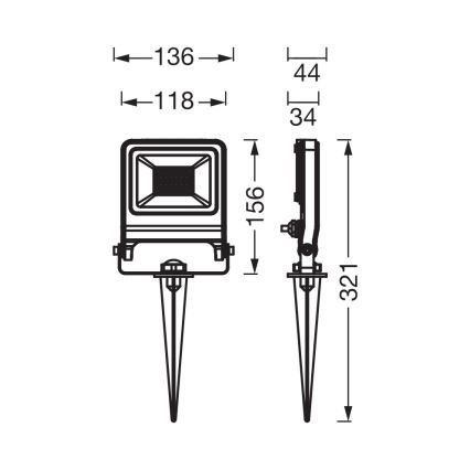Osram - Projecteur LED ENDURA LED/20W/230V 3000K IP65 anthracite