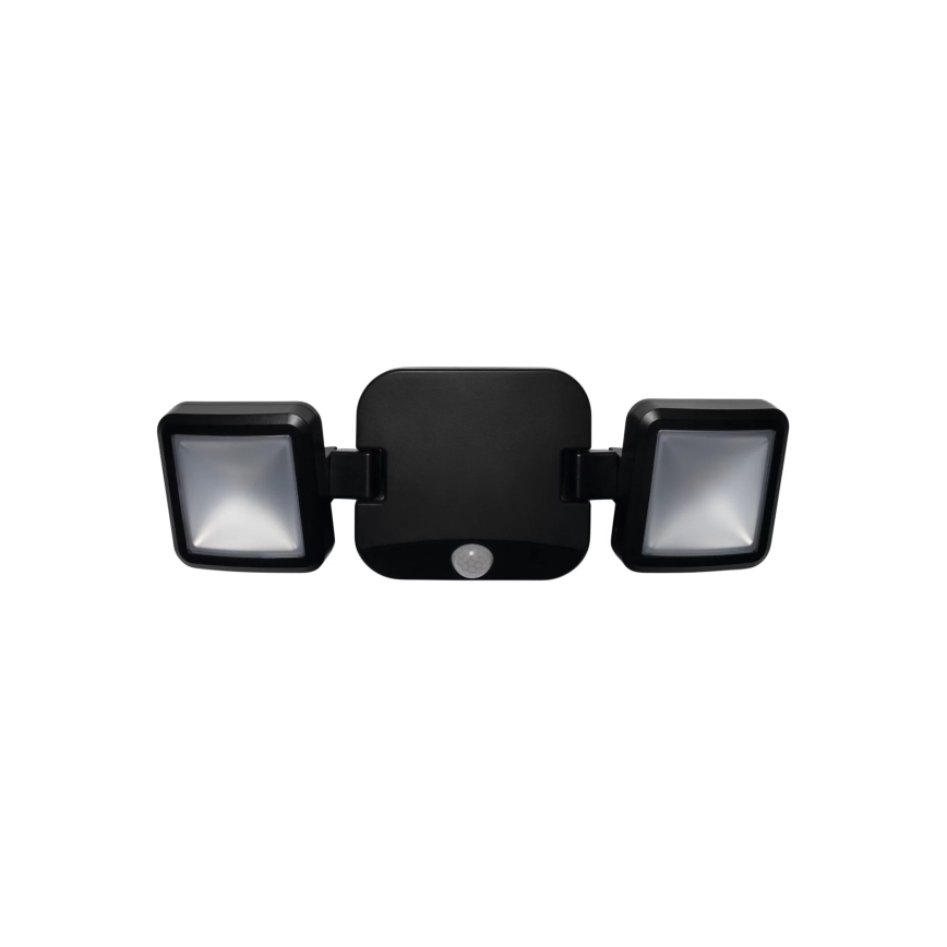 Osram - Projecteur mural LED d'extérieur avec capteur BATTERY, 2 x LED 5W, alimenté par 4 piles D, IP54