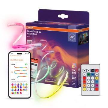 Osram - RGB-dimbare LED-strip SMART+ MAGIC 5 m, 35 W, 230 V, Wi‑Fi + afstandsbediening