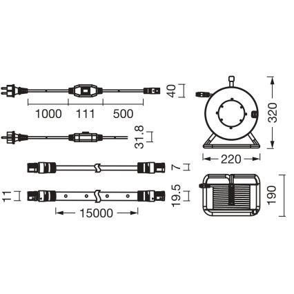 Osram - Ruban LED d'extérieur FLEX 15 m LED/110 W/230 V IP65