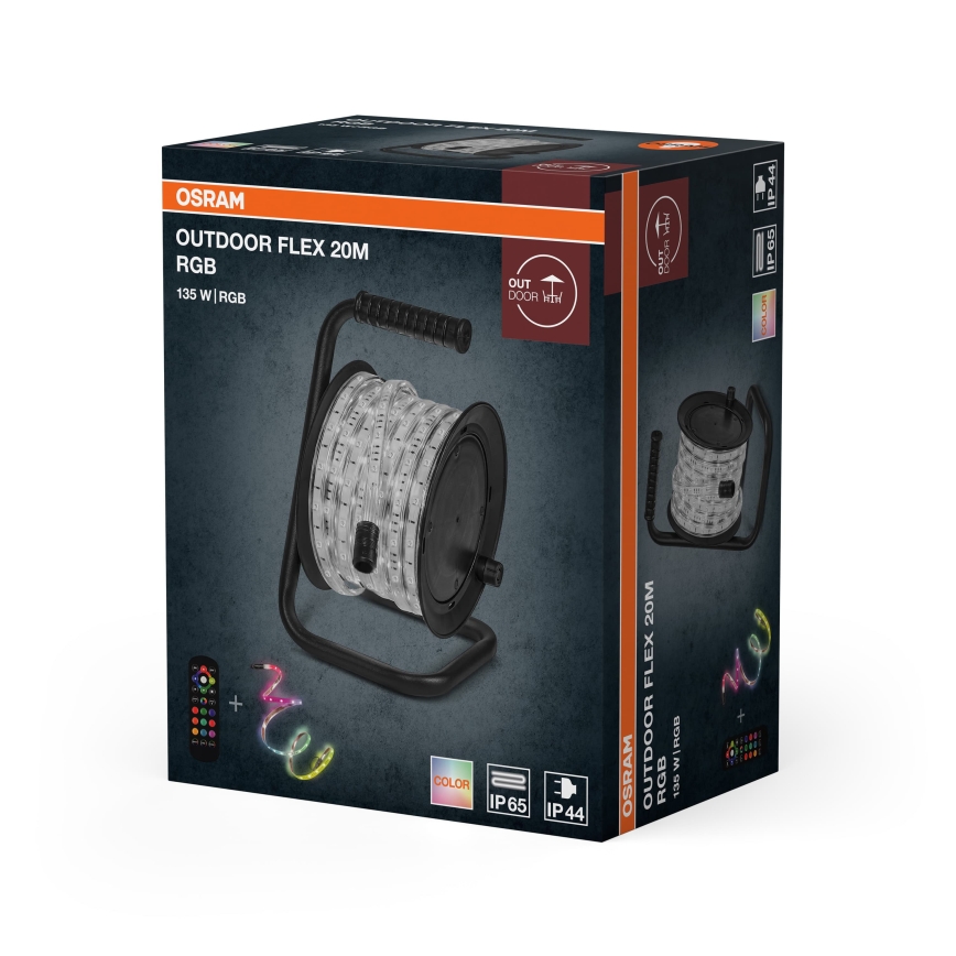 Osram - ruban LED RGB dimmable pour l'extérieur FLEX 20 m LED/135W/230V IP65 + télécommande