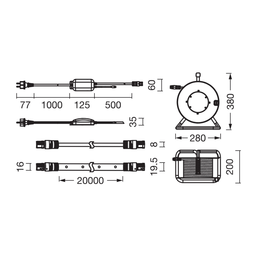 Osram - ruban LED RGB dimmable pour l'extérieur FLEX 20 m LED/135W/230V IP65 + télécommande
