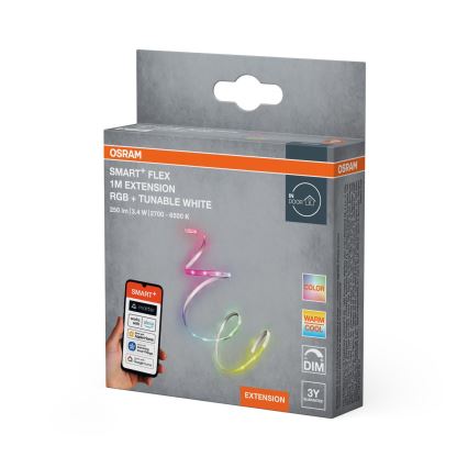 Osram - Ruban LED RGB+TW dimmable SMART+ FLEX 1 m LED/3,4 W/230 V 2700-6500 K Wi-Fi