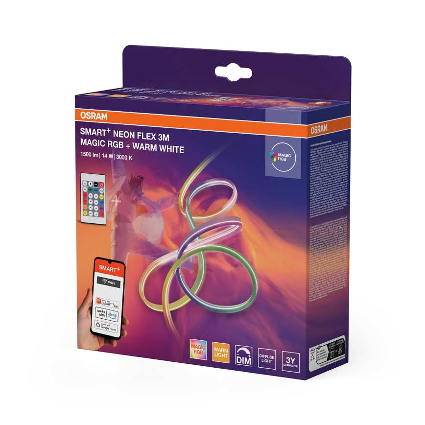 Osram - Ruban LED RGBW d'extérieur à intensité réglable SMART+ MAGIC 3 m LED/14 W/230 V IP44 Wi-Fi + télécommande
