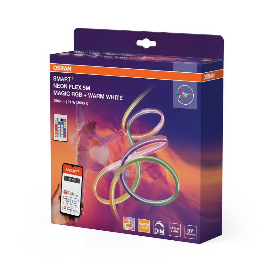 Osram - Ruban LED RGBW dimmable d'extérieur SMART+ MAGIC 5m LED/21W/230V IP44 Wi-Fi + télécommande