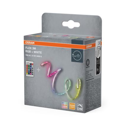 Osram - Ruban LED RGBW dimmable FLEX 3m LED/10W/230V + télécommande