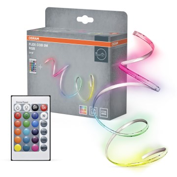 Osram - Ruban LED RGBW dimmable FLEX COB 5m LED/24W/230V 2700-6500K + télécommande