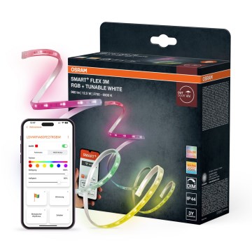 Osram - Ruban LED RVB + blanc variable dimmable d'extérieur SMART+ FLEX 3 m LED/12,5W/230V 2700-6500K IP44 Wi-Fi