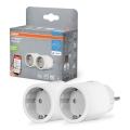 Osram - Set van 2 slimme stekkers SMART+ MATTER SCHUKO 2300W/230V/10A Wi‑Fi wit