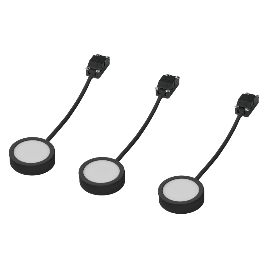 Osram - SET van 3 LED onderbouwarmaturen UNDERCABINET LED/3W/230V 3000K zwart