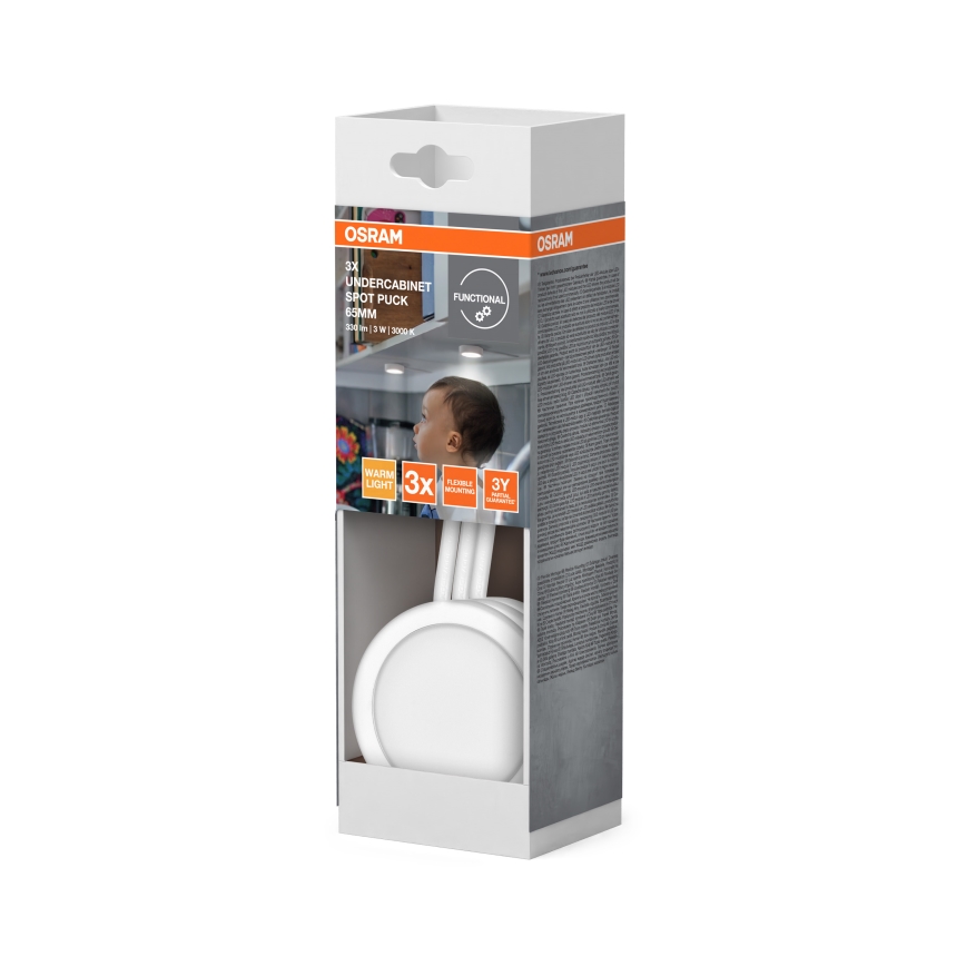 Osram - Set van 3 LED-onderbouwlampen UNDERCABINET LED/3W/230V 3000K wit