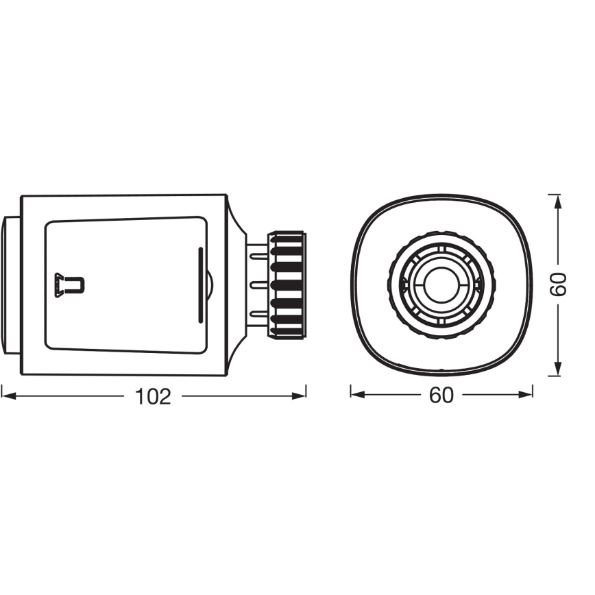 Osram - Set van 3 thermostatische radiatorknoppen SMART+ 3xAA Wi‑Fi