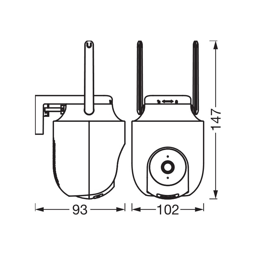 Osram - Slimme buitencamera 360° met 2K-sensor SMART+ 230V IP67 Wi-Fi