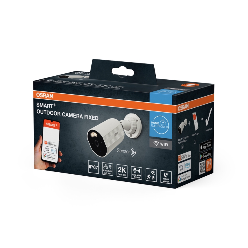 Osram - Slimme buitencamera met sensor 2K SMART+ 230V IP67 Wi-Fi