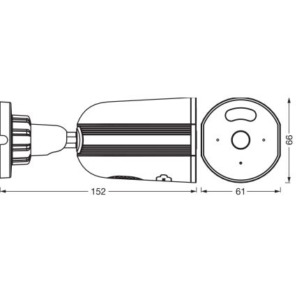 Osram - Slimme buitencamera met sensor 2K SMART+ 230V IP67 Wi-Fi