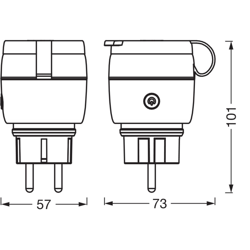 Osram - Slimme buitenstekker SMART+ MATTER SCHUKO 3680W/230V/16A IP44 Wi-Fi