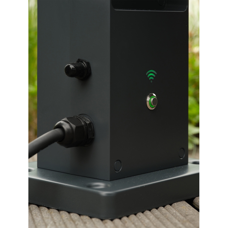 Osram - Slimme buitenstopcontactzuil 2x SCHUKO met Wi-Fi-repeater IP44