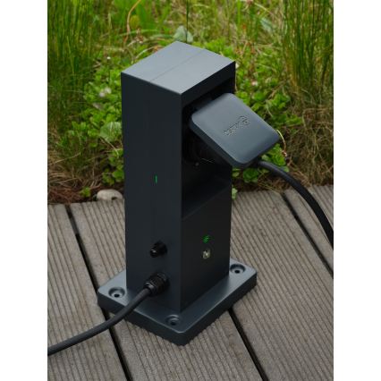 Osram - Slimme buitenstopcontactzuil 2x SCHUKO met Wi-Fi-repeater IP44