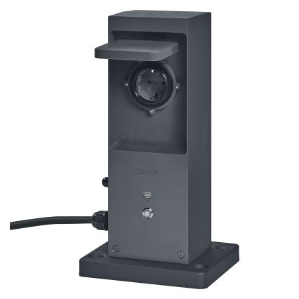 Osram - Slimme buitenstopcontactzuil 2x SCHUKO met Wi-Fi-repeater IP44