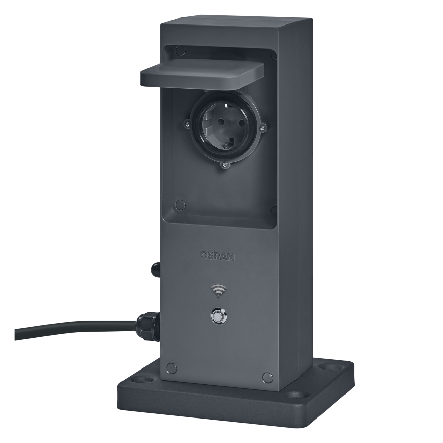 Osram - Slimme buitenstopcontactzuil 2x SCHUKO met Wi-Fi-repeater IP44