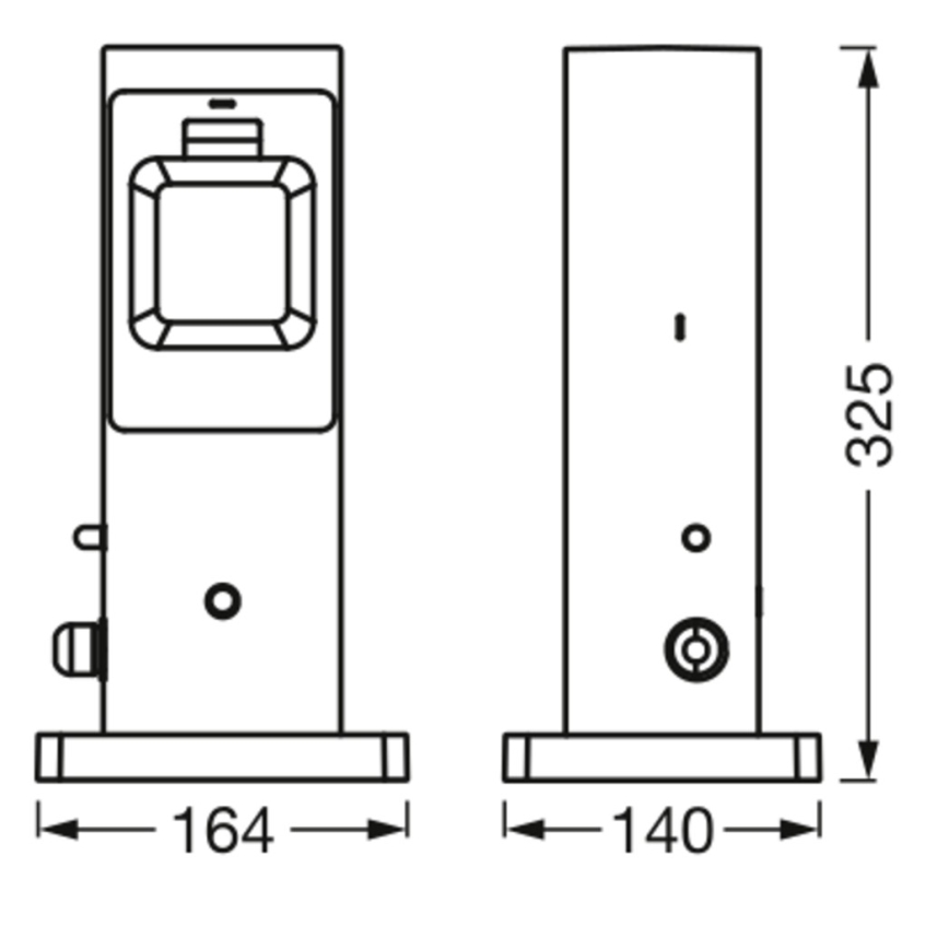 Osram - Slimme buitenstopcontactzuil 2x SCHUKO met Wi-Fi-repeater IP44