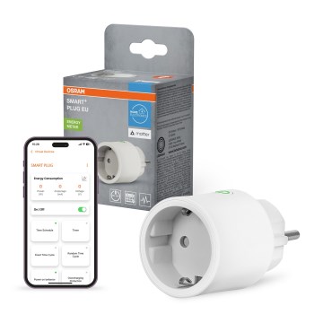 Osram - Slimme SMART+ MATTER SCHUKO-stekker 2300W/230V/10A Wi-Fi wit