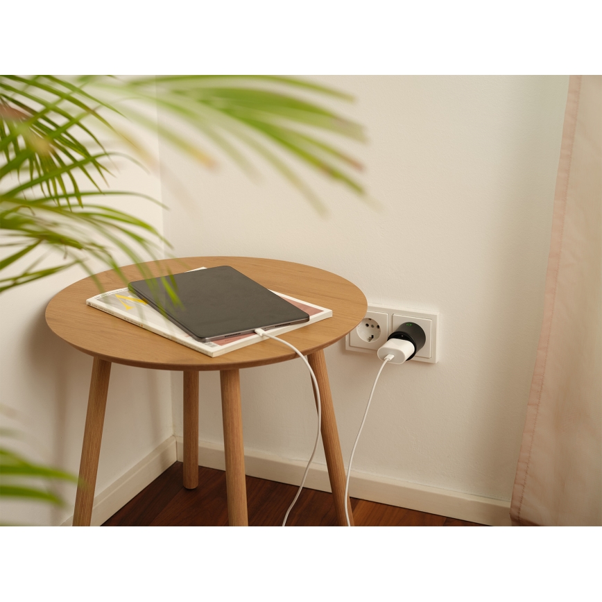 Osram - Slimme stekker SMART+ MATTER SCHUKO 2300W/230V/10A Wi-Fi zwart
