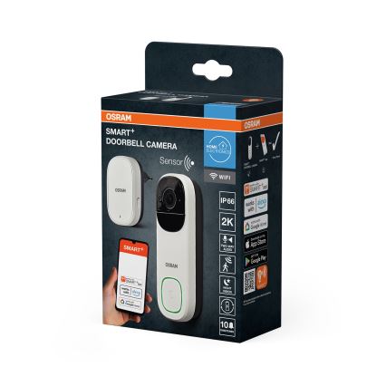 Osram - Slimme videodeurbel met 2K-sensor SMART+ 230V IP66 Wi-Fi