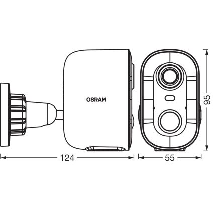 Osram - Slimme zonnecamera met 2K-sensor SMART+ 5V 5200 mAh IP66 Wi-Fi