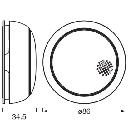 Osram - SMART+ rookmelder 3V Wi‑Fi 1400 mAh