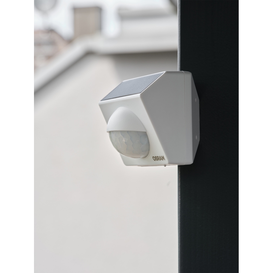 Osram - SMART+ zonne-gevoede bewegingssensor voor buiten 3,7V wit IP65 Wi‑Fi 800 mAh