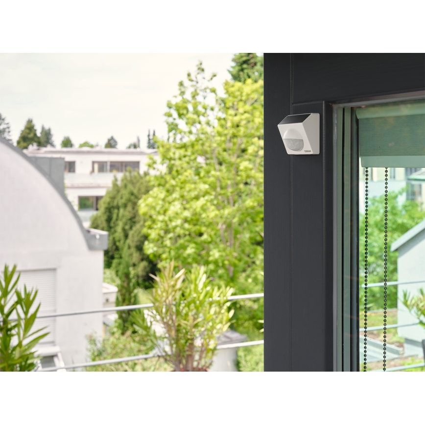 Osram - SMART+ zonne-gevoede bewegingssensor voor buiten 3,7V wit IP65 Wi‑Fi 800 mAh