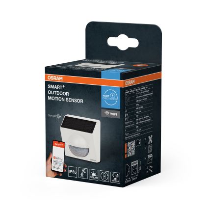 Osram - SMART+ zonne-gevoede bewegingssensor voor buiten 3,7V wit IP65 Wi‑Fi 800 mAh
