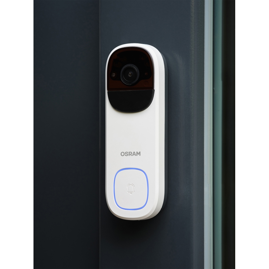 Osram - Sonnette vidéo intelligente SMART+ avec capteur 2K, 230 V, IP66, Wi‑Fi