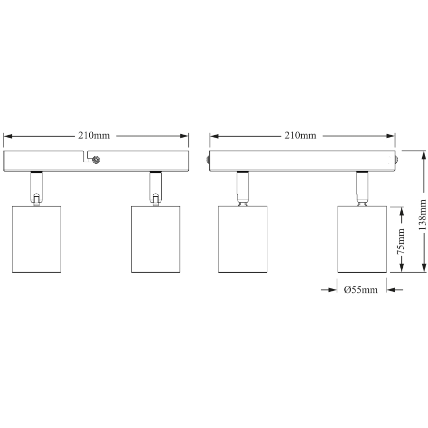 Osram - Spot d'éclairage ELEMENTAL 4xGU10/6W/230V