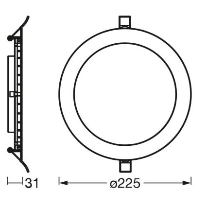 Osram - Spot encastrable SLIM LED/22W/230V 3000K