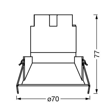 Osram - Luminaire encastré LED SPOT TWIST LED/5W/230V 3000K diam. 7 cm blanc/argenté